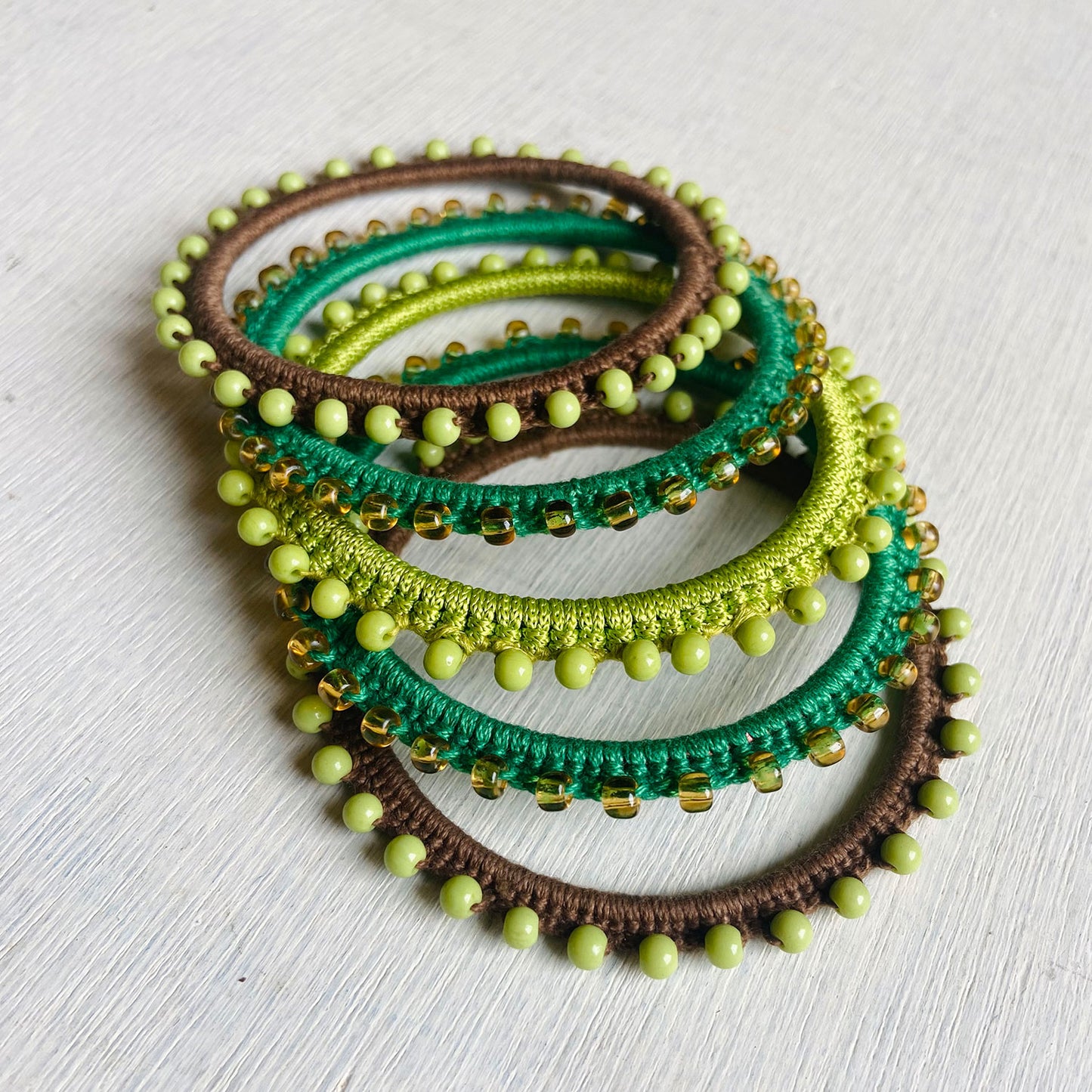 Summer Bangles - Green (Set of 5)