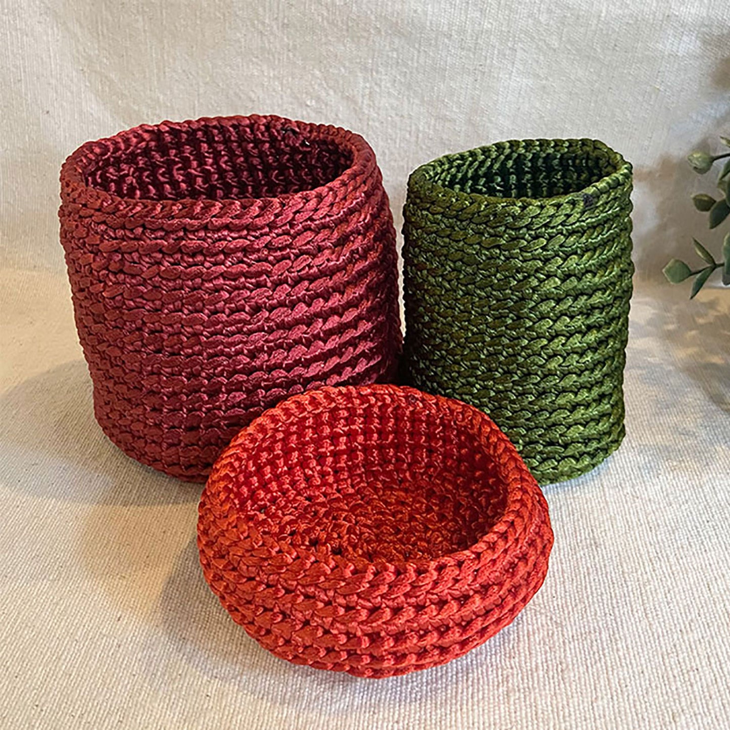 Satin Baskets (Set of 3)