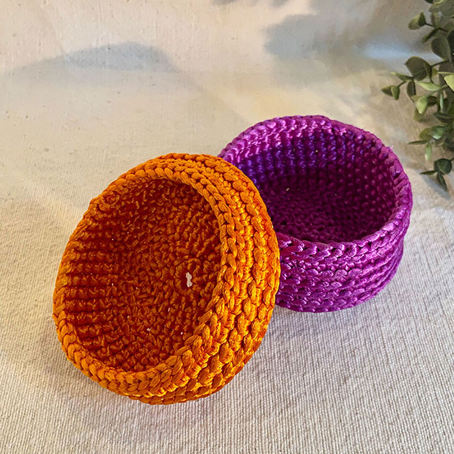 Satin Baskets (Set of 2)