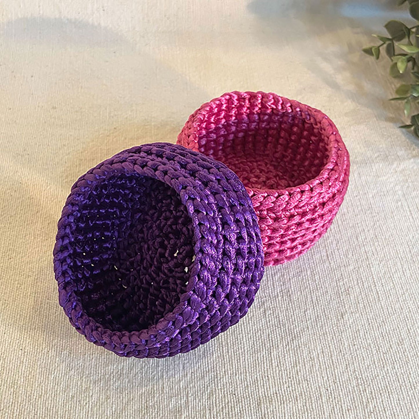 Satin Baskets (Set of 2)