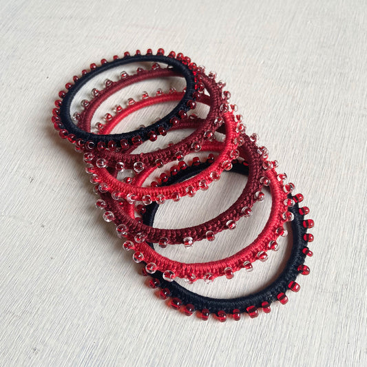 Summer Bangles - Red (Set of 5)